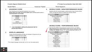 Welcome to Middle School Scheduling