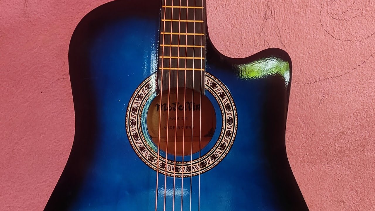 Unboxing Blue Acoustic 38" Guitar 🎸 Ordered From Daraz App YouTube