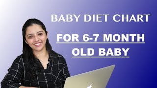 BABY DIET CHART FOR 6-7 MONTH BABY (in English)