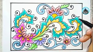 Menggambar Ragam Hias Flora #40