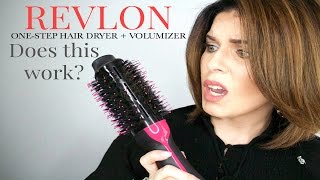 Revlon Oval One-Step Hair Dryer + Volumizer | DOES IT WORK? | @girlythingsby_e