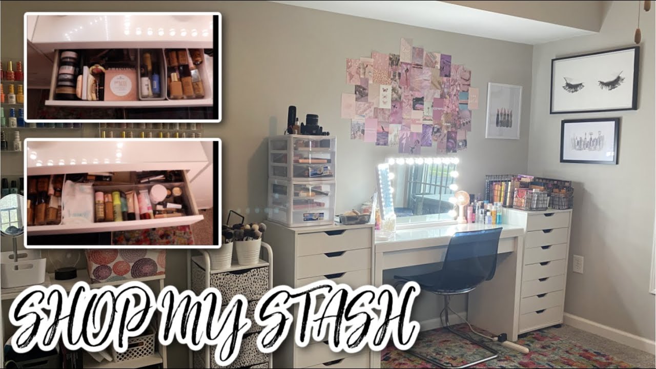 SHOP MY STASH | APRIL 2022 | SHOP MY MAKEUP COLLECTION WITH ME | OLD FAVORITES AND NEW MAKEUP