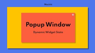 Create a Popup Window | Prototype with Widget State | Mockitt Tutorial
