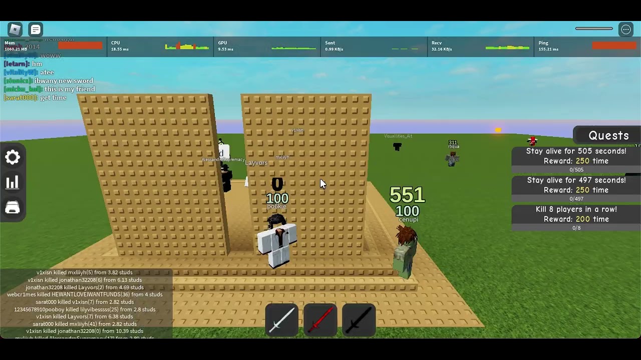 Stay alive and flex your time on others | Roblox gameplay on August 21st 2024