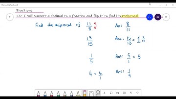 Finding the reciprocal of a decimal
