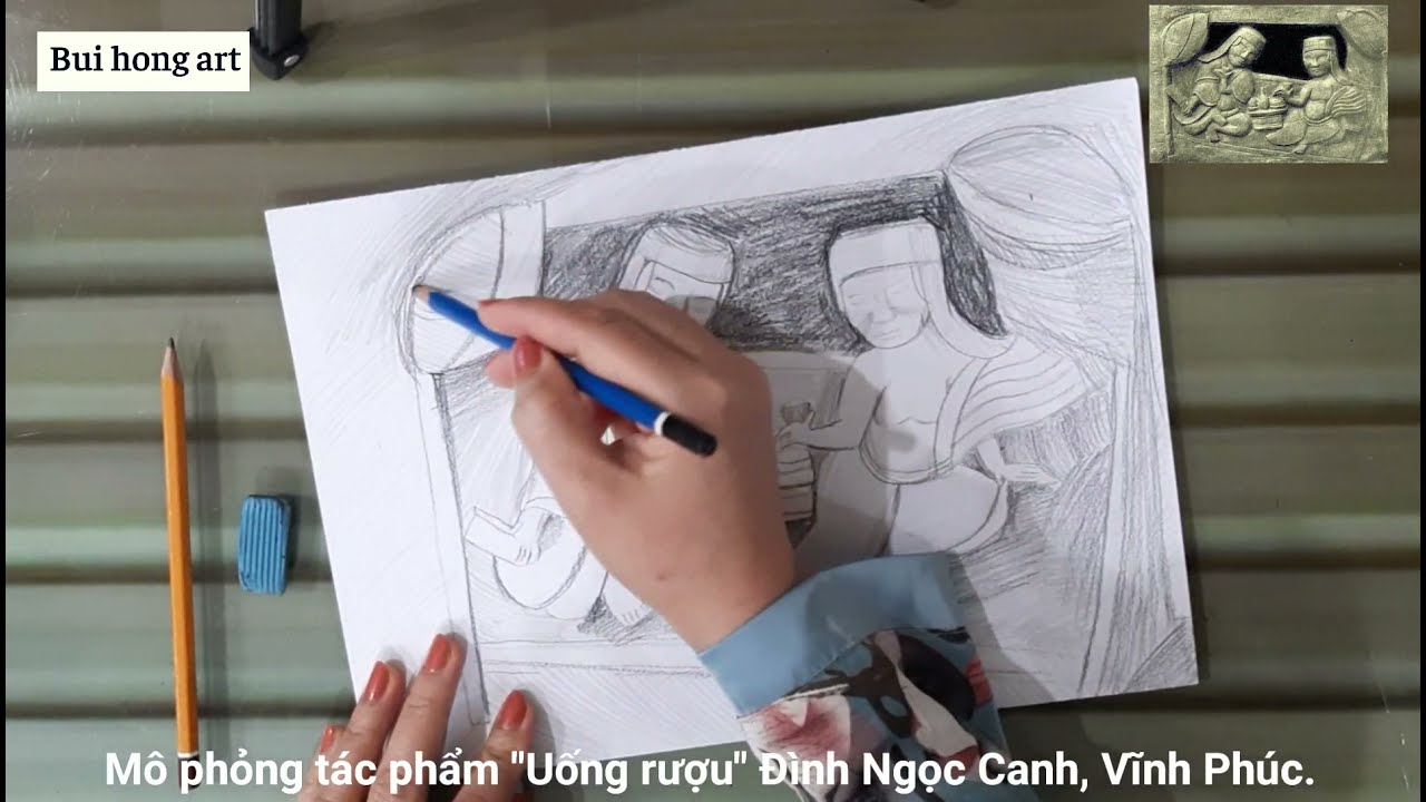 Vẽ Mô phỏng Chạm Khắc Đình Làng  ĐÁ CẦU  Mĩ thuật Việt Nam thời kỳ Trung  đại  Kcart3  YouTube