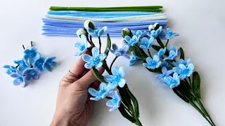 DIY Tweedia Blue Flower with Pipe Cleaners/Chenille stem | Simple & Beautiful DIY Craft