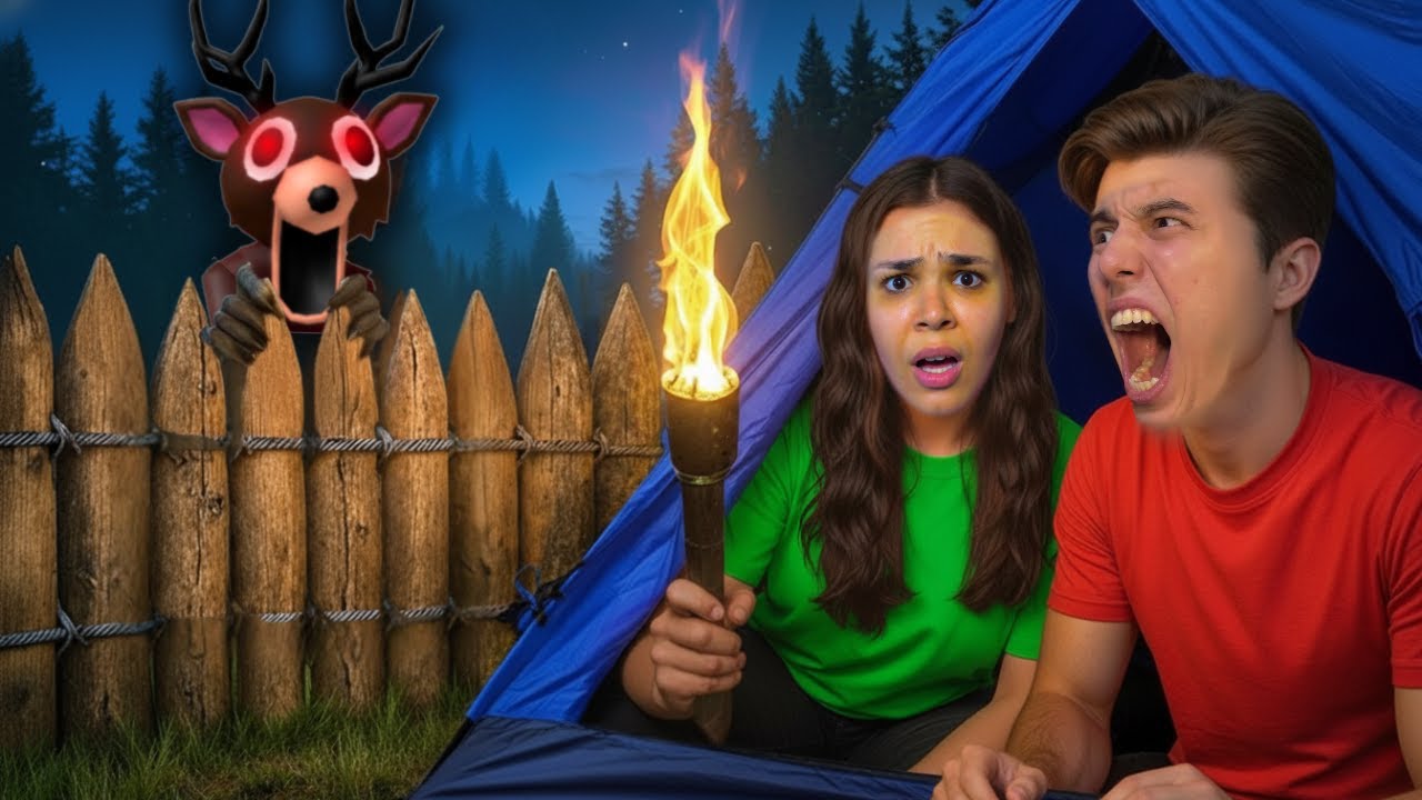 SOBREVIVEMOS 99 NOITES NA FLORESTA na VIDA REAL! vimos o cervo? 🫎