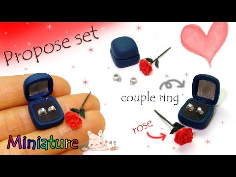 [Miniature propse set - Ring & rose] 미니어쳐 커플링 & 장미꽃 만들기