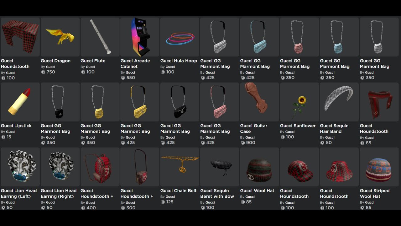 Every Roblox Gucci Item, Ranked