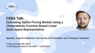 CEBA Talk: Estimating Option Pricing Models