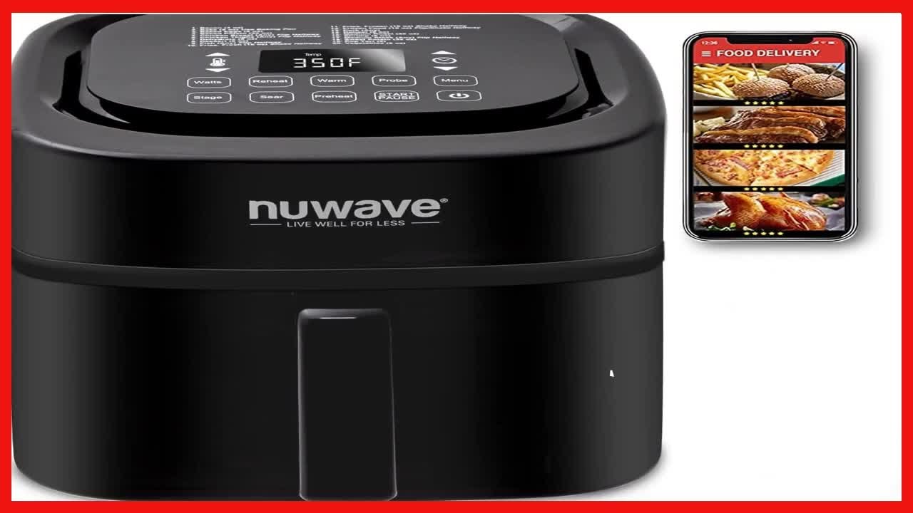 NUWAVE Brio 6in1Air Fryer Oven Combo, 8Qt XLarge Size, Powerful