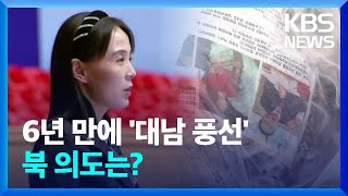 왜 이 시기에 ‘오물 풍선’ 살포?…김여정 “표현의 자유” 비아냥 / KBS  2024.05.29.