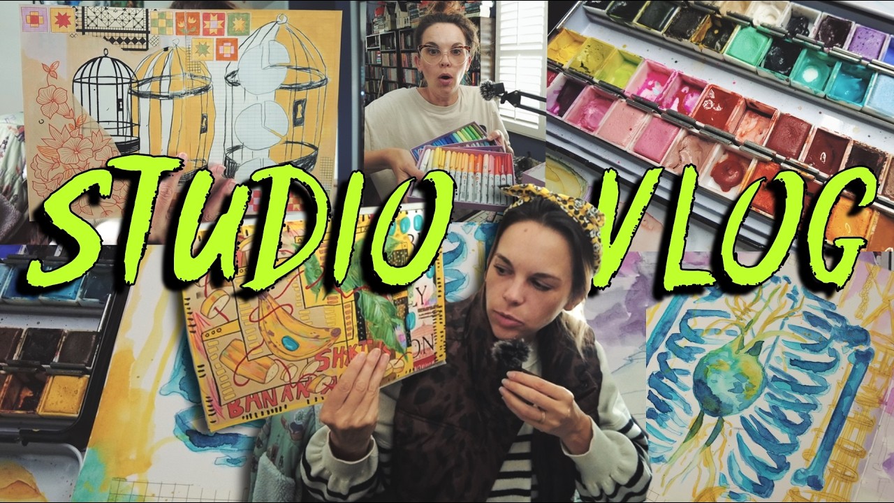 I’m art journaling again 😳 | STUDIO VLOG 051 - YouTube