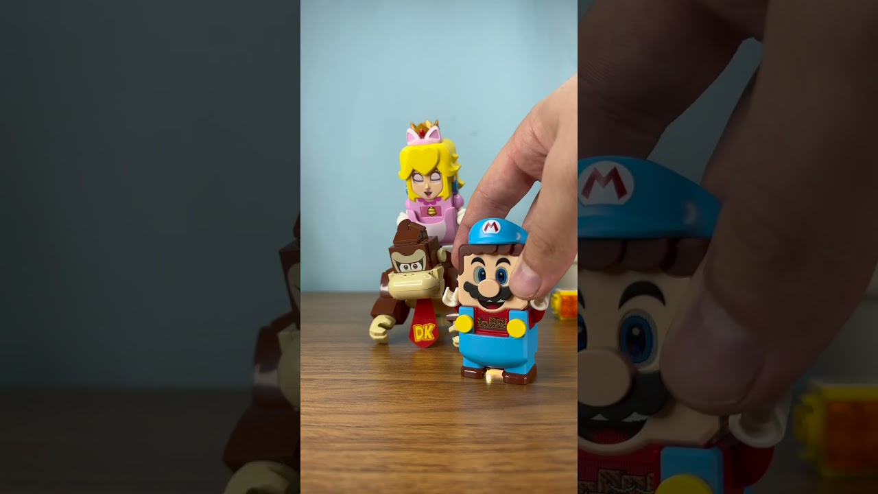 LEGO Princess Peach & LEGO Mario play with Donkey Kong 2024  