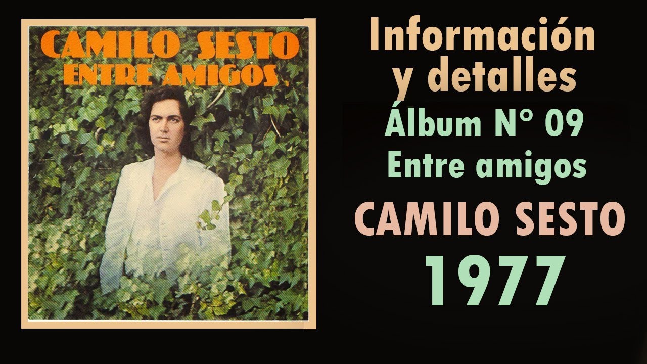 Camilo Sesto. Álbum 09. Entre amigos. 1977. Discografía y notas. La