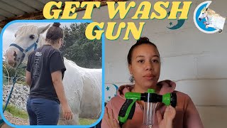 Jet Washing A White Horse Moon Equestrian