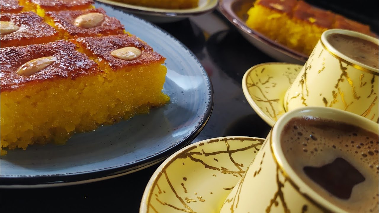 عندك لبن زبادي وسميد !! تعالي نعمل أطيب هريسه فلسطينة عالاصول من مطبخ ضحى 😍🥰