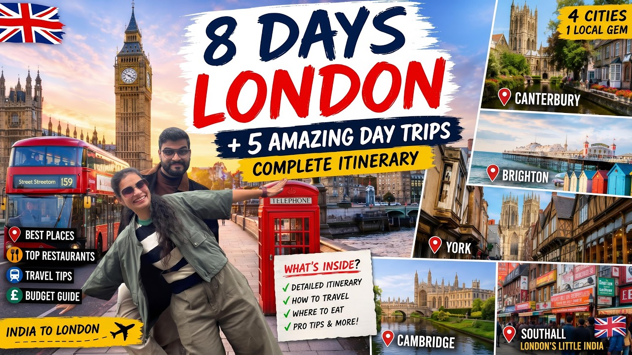 8 Days in London – Itinerary With Cost | India to London Travel Guide 2026 | VISA, SIM, FOREX