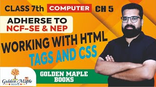 Log in Computer | CH-5 | Working with HTML Tags and CSS | Class-7 | Golden Maple Books
