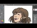 Digital Drawing Time Lapse - Bard and Paladin - Full drawing process from start to finish