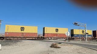 Very long BNSF doublestack cruising towards Edison
