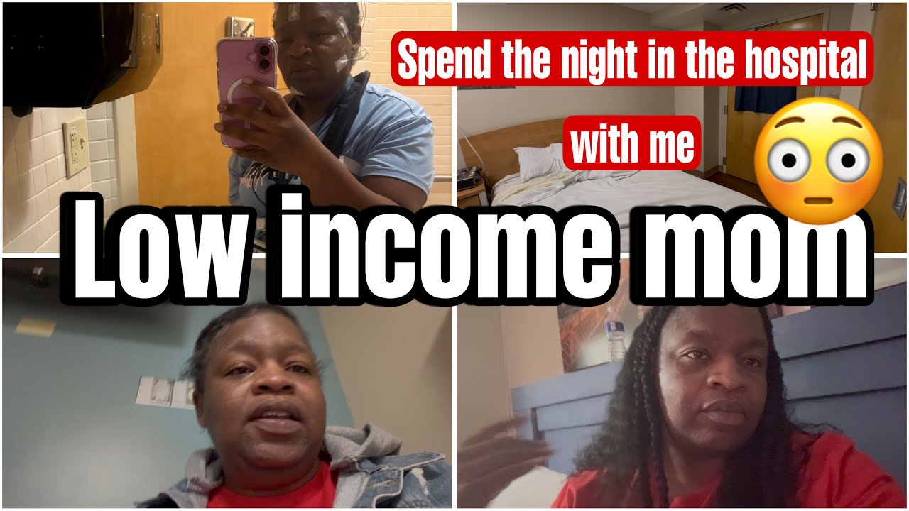 Low income mom spend the night with me in the Hospital Room tour - YouTube
