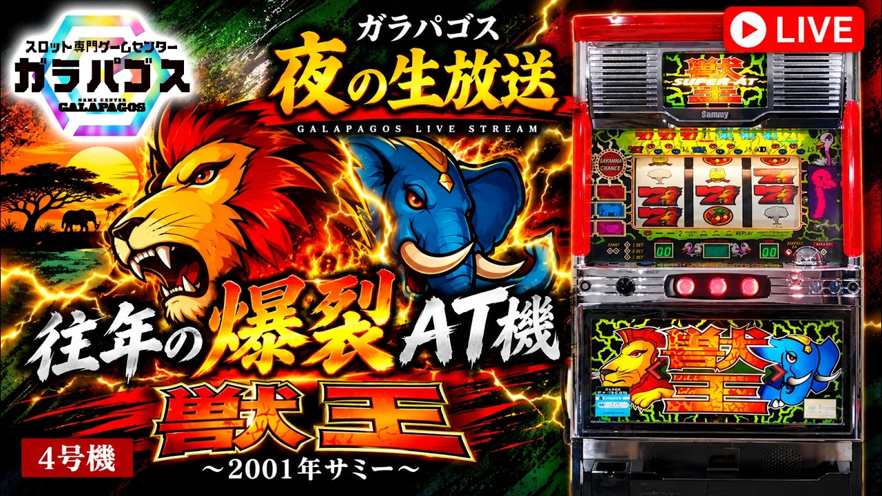 ガラパゴス夜の生配信】 (4号機)獣王【設定⑤ コピーの破壊力は如何に