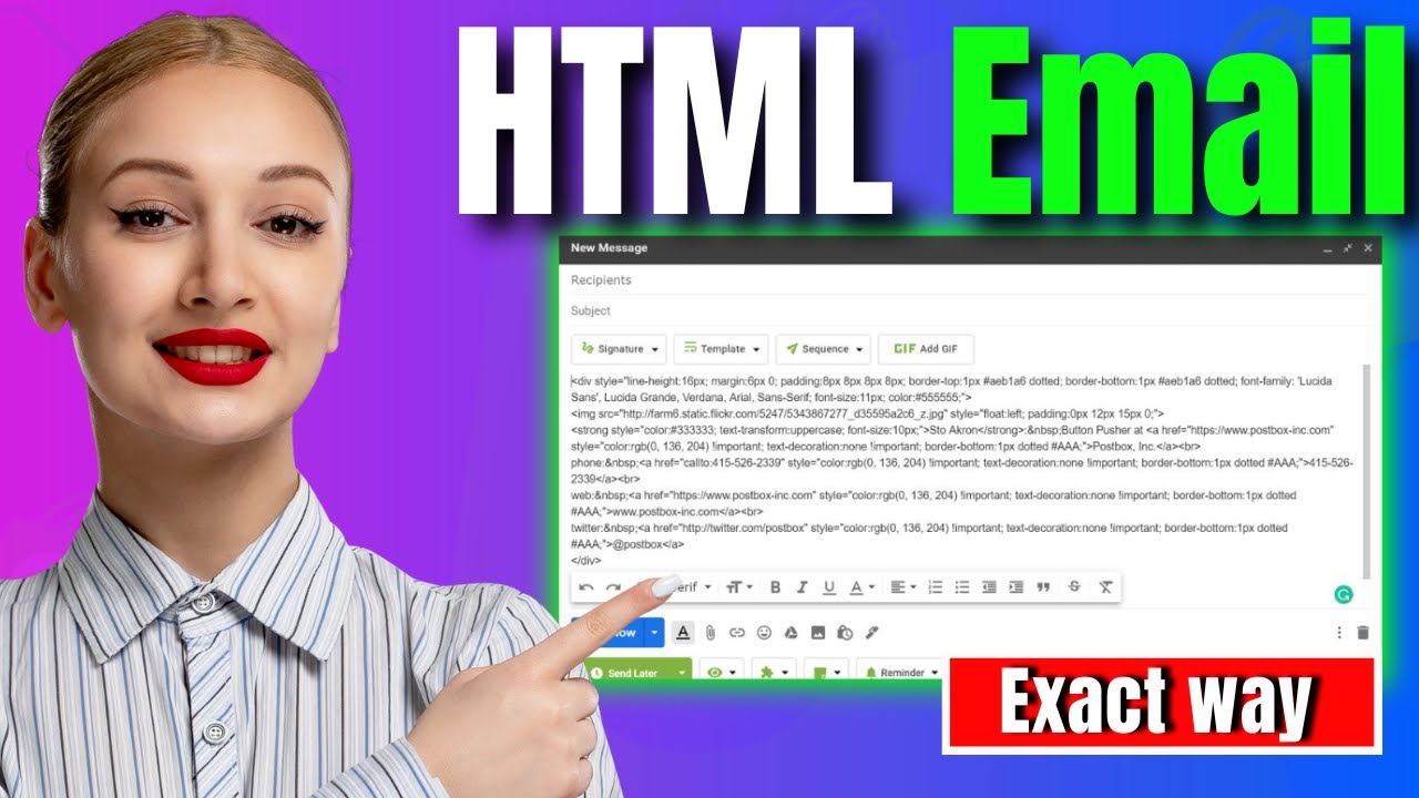 How to send html email in gmail embed html in gmail youtube