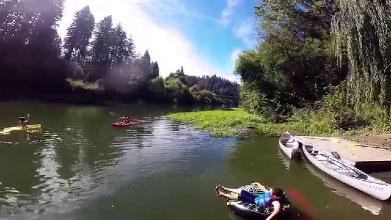 Kayaking the Russian river from the Guerneville Lodge YouTube