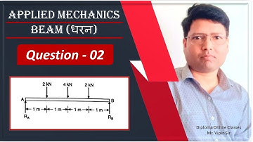 Beam // Question No - 02 // Chapter 02 // Applied Mechanics