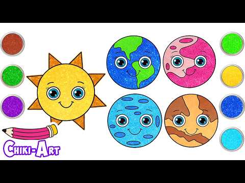 How to Draw Planets and Solar System | Easy Drawing for Kids | ABC Learning Club