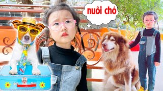 Cam Cam và ước muốn nuôi thú cưng, đến nông trại đủ các loại chó đáng yêu - Cam Cam TV