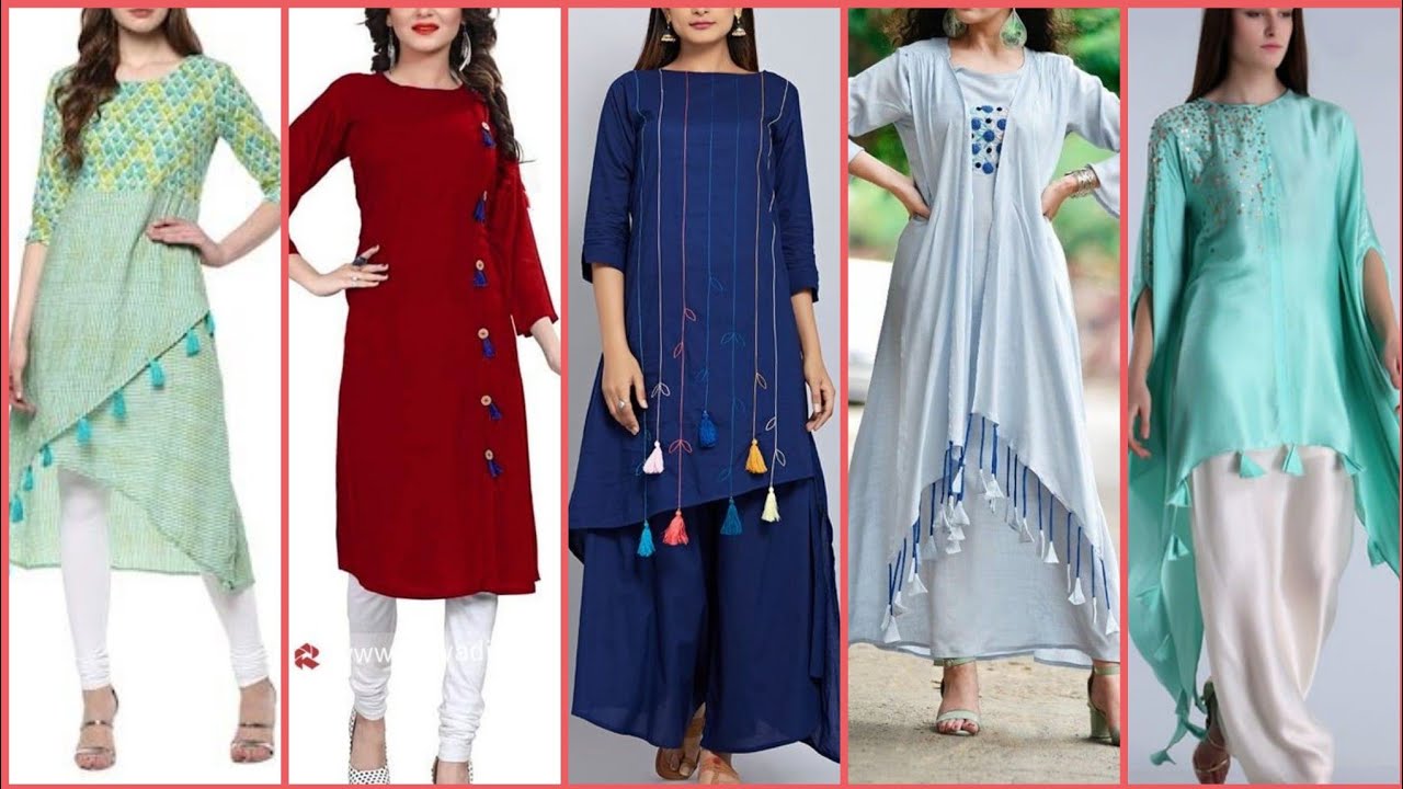 Top Class And Outstanding Tassels Designing Kurti/Kurta Dress Design ...