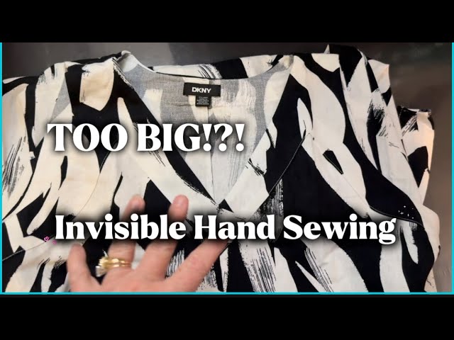 How to Alter a Dress That Is Too Big Under the Arms | Invisible Hand Sewing Shoulder Adjustment