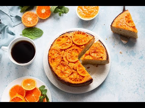 Пирог-перевертыш с мандаринами