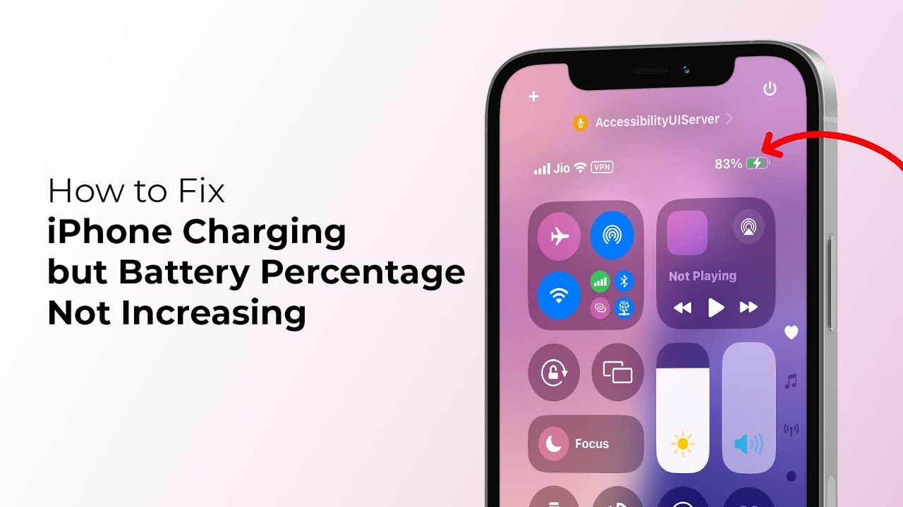 How to Fix iPhone Charging but Battery Percentage Not Increasing? - YouTube