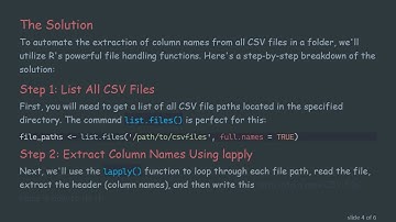 Extracting Column Names from Multiple CSV Files in a Folder