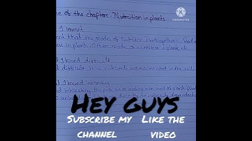 learner diary of class 7th science chapter1 Nutrition in plants