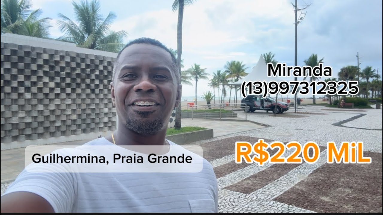 R$220 MiL | Com Sacada | Guilhermina | Praia Grande | Vista Mar | Prédio Frente Mar | Oportunidade 