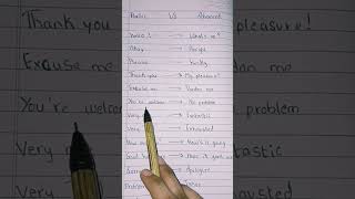 Basic Vs Advanced English part-1 #study #notes #englishgrammar