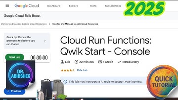 Cloud Run Functions: Qwik Start - Console | GSP081 | #qwiklabs #arcade