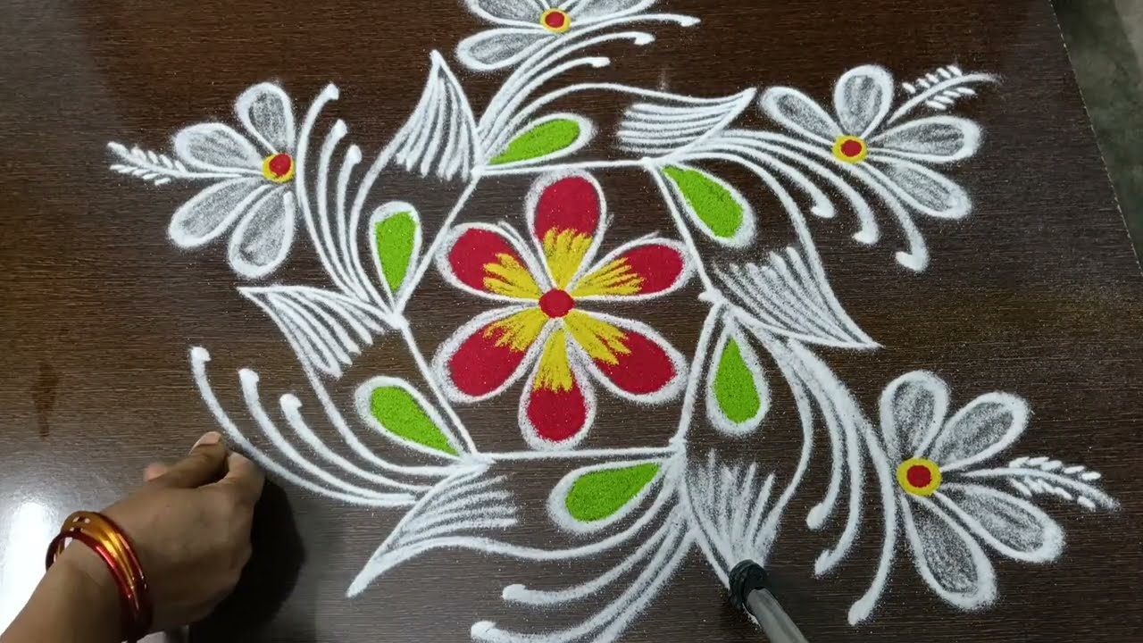 Daily News rangoli/muggulu/3dot rangoli #easy muggulu #rangoli #please subscribe 