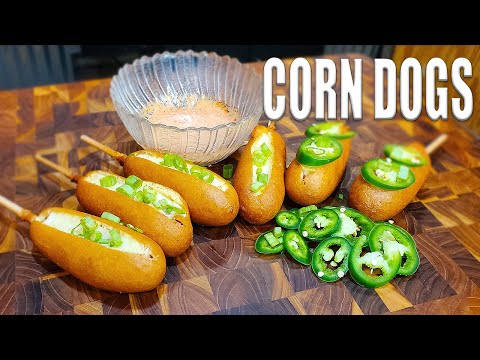 Frozen Corn Dogs on a Grill with a Cool Cheese Hack & Sauce Recipe