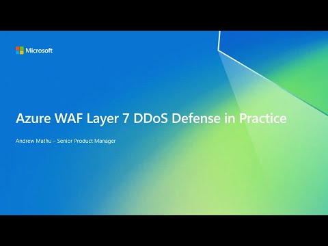 Azure WAF Layer 7 DDoS defense in practice