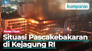 Pasca-kebakaran Polisi Berjaga di Lokasi Gedung Utama Kejagung RI, Cegah Pencurian