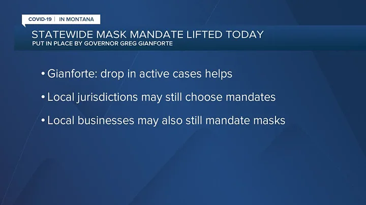 Governor lifts Montana's mask mandate