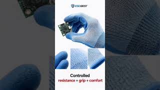 Clean Gloves Are NOT Always ESD Safe ⚠️ #esd #electronics #staticelectricity #esd gloves #pcb