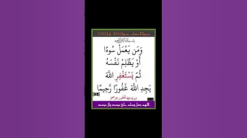 سورة النساء - سورة 04 - اية (110)