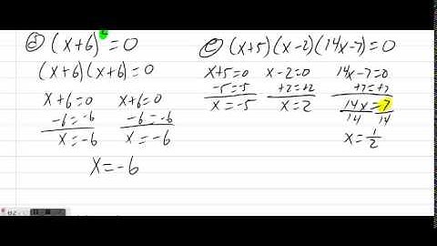 7.4 #1 Solving polynomial equations in factored form